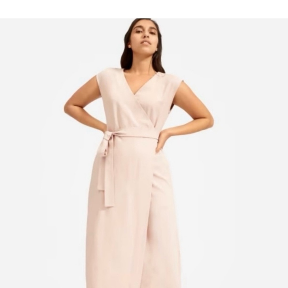 Pink wrap dress